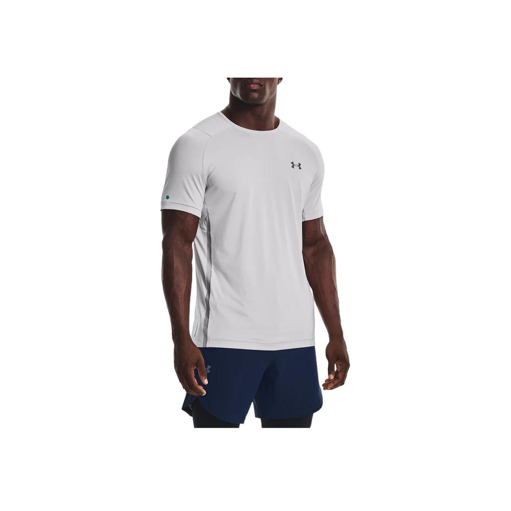 Under Armour Solid Logo Training T-Shirt Men Tops Halo-Gray 1370317-014