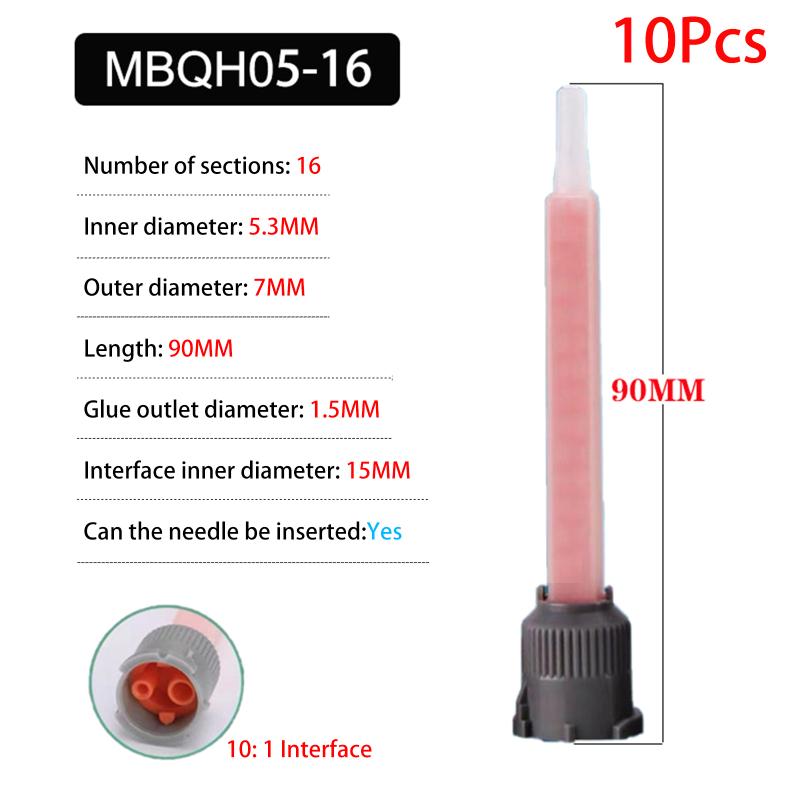 10Pcs Epoxy Adhesive Mixing Nozzles,Glue Static Mixer ,Adhesive Mixing Tube (1:1 Ratio)For Ab Glue Gun, Liquid Mix