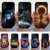 Universe Art Astronaut Case For Samsung S23,S25,S20,S10,S9,S21,S24,S22,Ultra,FE,Plus,Lite,Soft Silicone Black