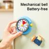 Magnetic Kitchen Timer Mechanical Kitchen Timer 60-minute Countdown Retro Stainless Steel Cooking Timer with Magnetic Attachment