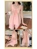 2026 Summer Women's Cloud Cotton Pajama Set with Built-in Bra, Princess Style Camisole, Sweet Home Wear