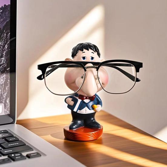 Mężczyzna z dużym nosem Uchwyt na okulary Stojak na okulary Figurka Nauczyciela Statua Dekoracja biurka Uchwyt na okulary przeciwsłoneczne Stojak na okulary