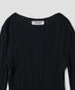 TTUDEMENT Boatneck Rib Knit_Black