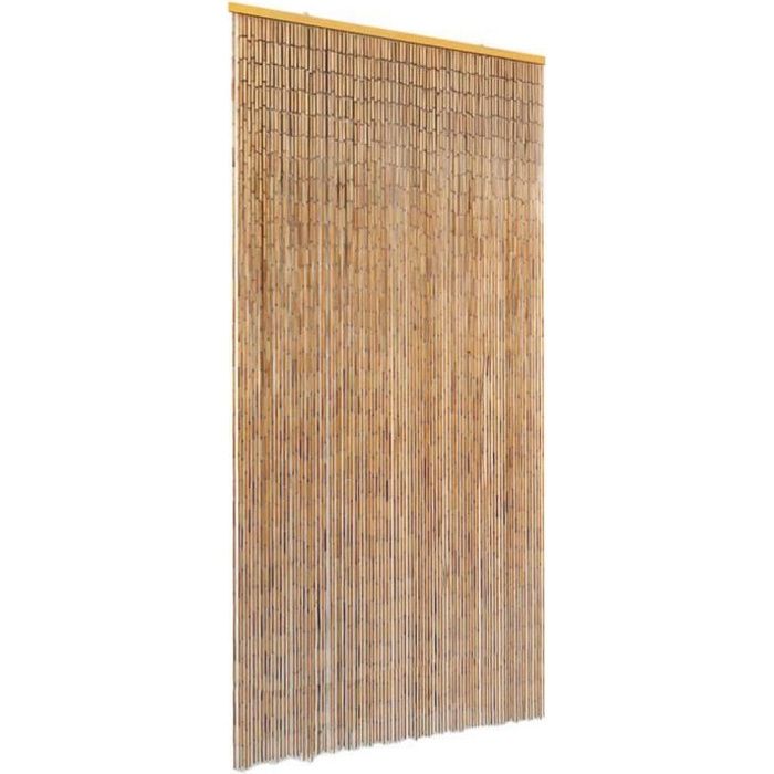 VidaXL Rideau de porte contre insectes Bambou 90 x 220 cm