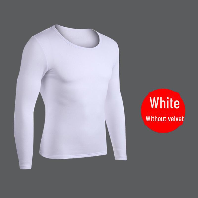 

Комплект мужского бесшовного термобелья: Осенний хлопковый свитер и брюки для молодежи — теплые и легкие. fleece top, M белый