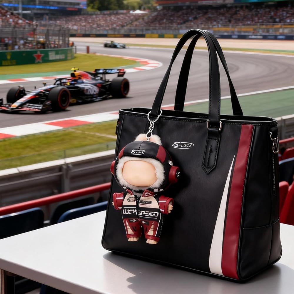 Cimoon Doll Clothes Black Racing Suit for 15cm and 17cm Plush Toys, Dress Up Costume, DIY Accessory