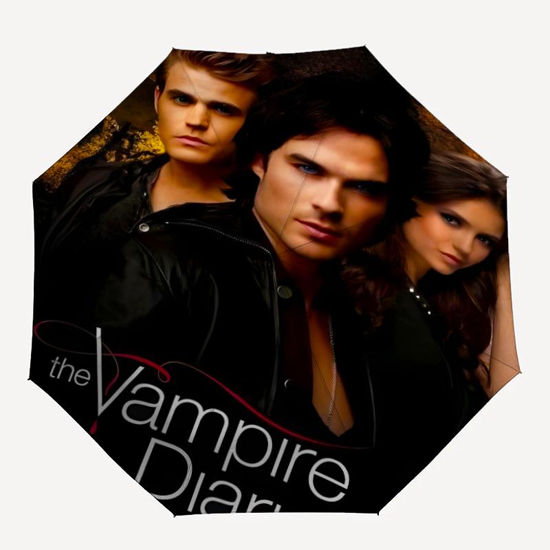 1pc The Vampire Diaries3 Umbrella, Sun Protection, And UV Shielding. It Has Eight Sturdy Ribs for Outdoor Use And Perfect Gift