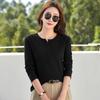 Damen Figurbetontes Rippstrick Langarm Rundhals Oberteil - Bequem & Warm Herbst/Winter Basisschicht