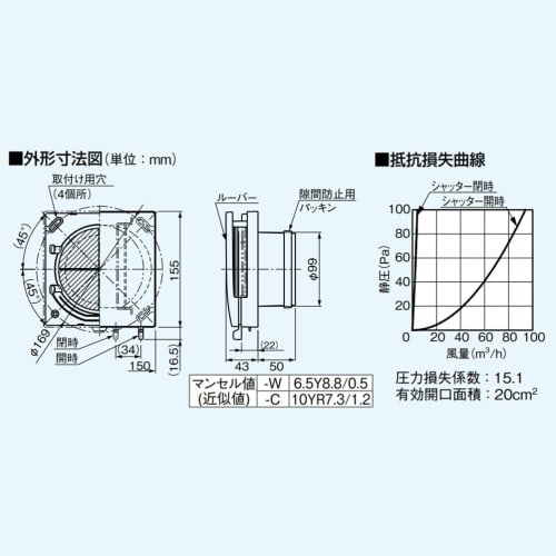 Panasonic System Components Interior Components FY-GKF42G-W