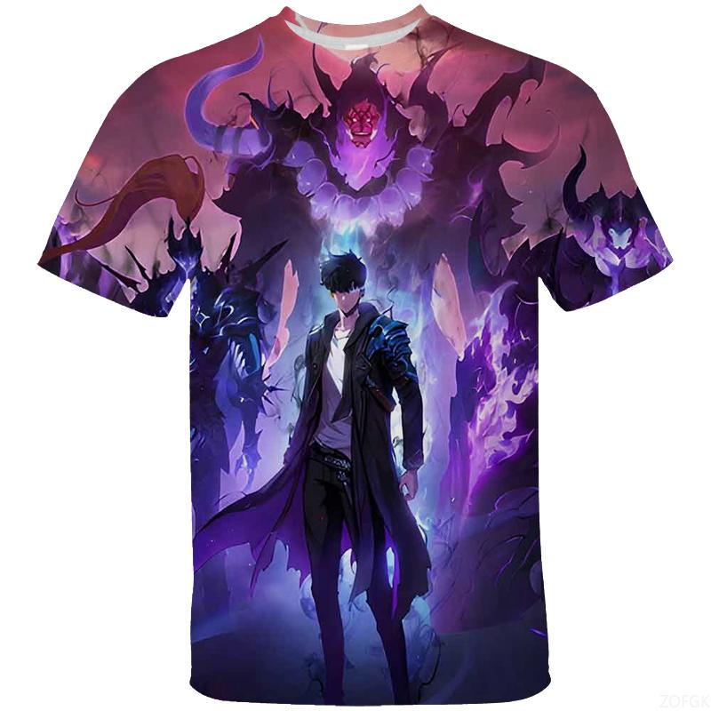 3D Printed Cartoon Anime Pattern T-Shirt Men s Fashion XS 1100₽