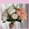 Rosa de Casamento Buquê de Noiva Flor Artificial Para Decoração de Casa e Adereços de Fotografia