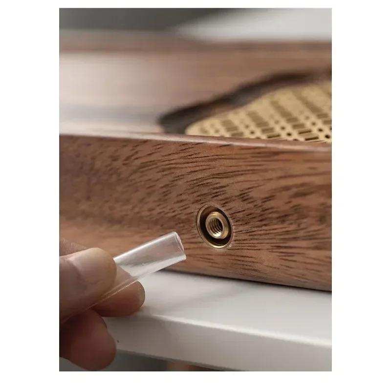 Light Luxury Tea Tray Chinese Walnut Wood Tea Tray Drainable Solid Wood Tea Tray Small Dry Brewing Table for Household Use Table