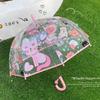 Ombrello Trasparente Manico Lungo Unicorno per Bambini - Carino Design Cartoon per l'Asilo