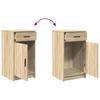 Makeup Table with Door 2 pcs Brown 50 x 41 x 135 cm Particleboard