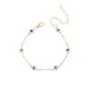New Accessories, Bohemian Color Vintage Devil's Eye Necklace Bracelet Ankle Set