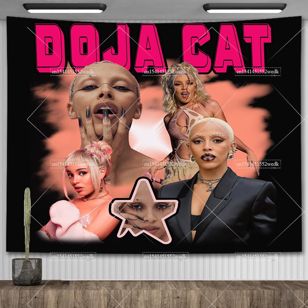 Doja Cat Scarlet Müzik Albümü Kapak Posteri Duvar Asılı Goblen Hiphop Pop Goblenler Estetik Oda Dekorasyonu Arka Plan Bezi