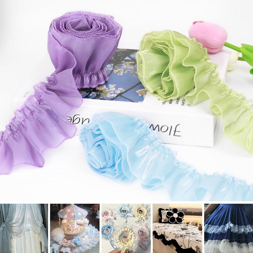 5cm Wide Satin Ribbon Trim Satin Ruffle Trim New Lolita Dress Trim Dress Decoration