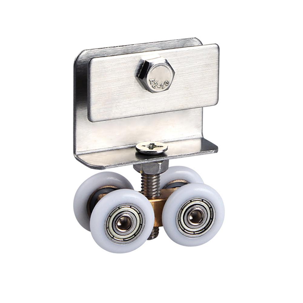 Fourwheel Shower Room Hanging Pulley Roller Crafted with Copper and Nylon for Sliding For Bathroom Glass Doors