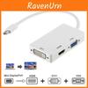 3-в-1 Адаптер Mini DP до HDMI, DVI, VGA з чіпсетом для Macbook Pro Air, Налаштування кількох моніторів