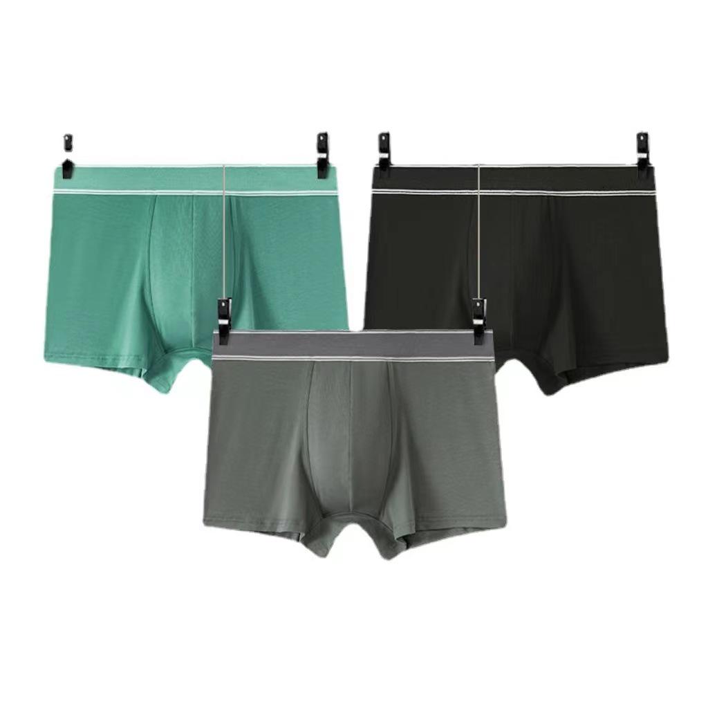 Men's Pure Cotton Antibacterial Boxer Briefs with Breathable, Sweat-Wicking Graphene Crotch - Plus Size Available