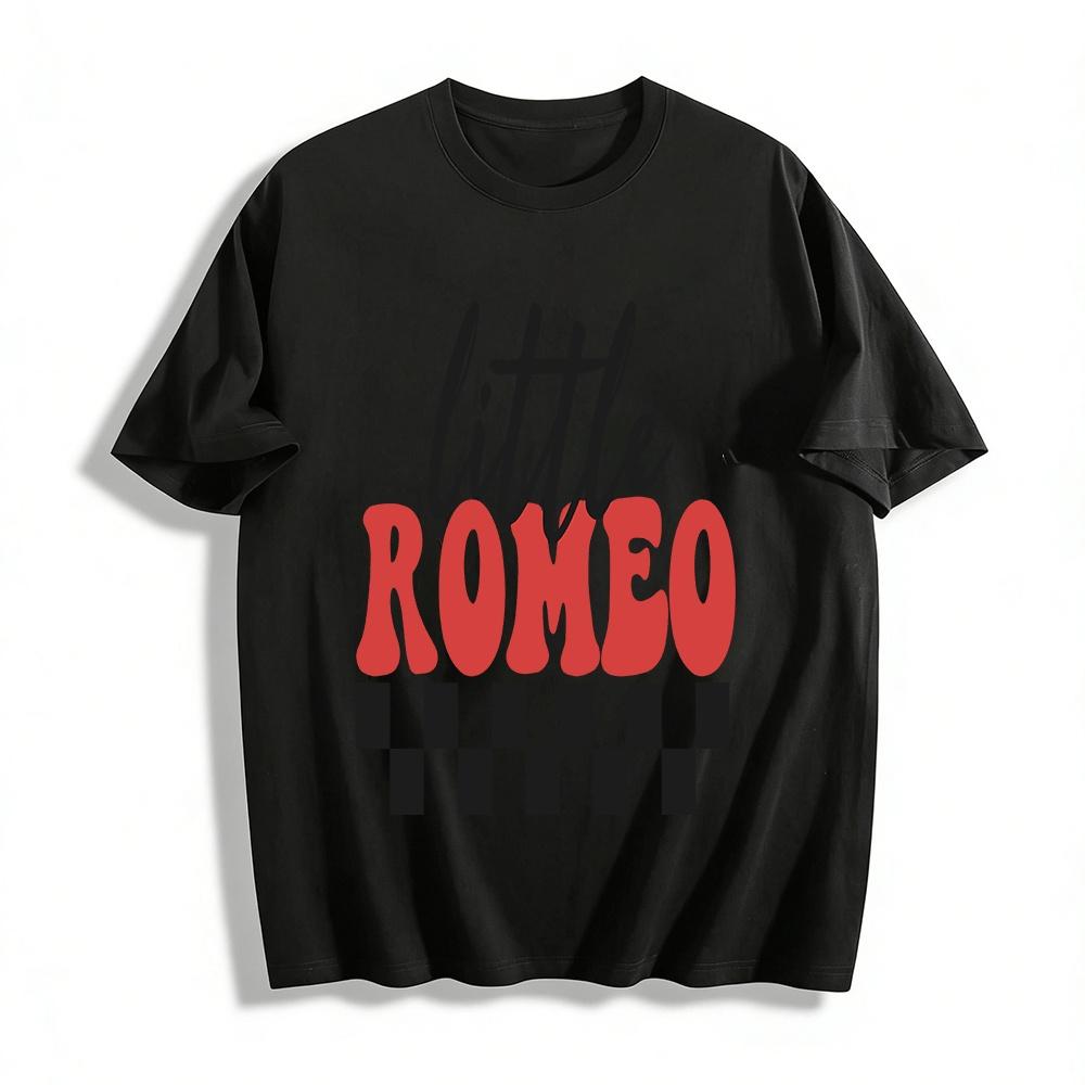 Little Romeo Retro Checkerboard Print Casual Kids Tee Pure cotton T-shirt XXS