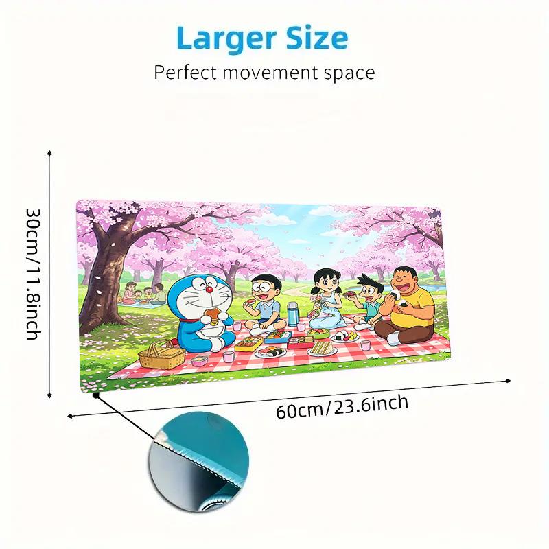 Doremon Friends Color Mouse Pad Large Gaming Table Cushion Non-slip Laptop Tablet Big Mousepad XXL Mat Mini PC Playmat With Lock edge