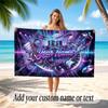 Music General Theme Beach Towel Personalized Custom Name & Text Soft Quick Dry Beach Towel for Swimming Travel