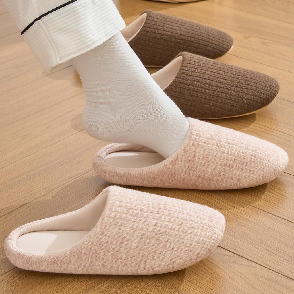 Winter Women Home Slippers Soft Warm Flat Slides Silent Comfortable Non-slip Slippers Indoor Outdoor Men Casual Slippers