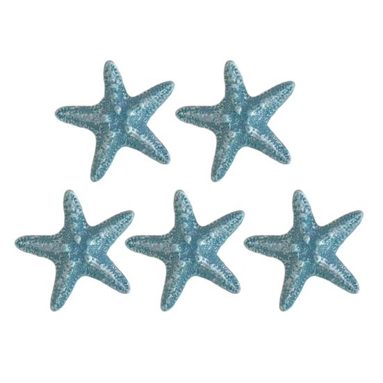 

5PCS Girls Hairpin with Simulated Starfish Shape Hair Clip Stable Grip Macaron Colors Hair Accessory for Beach зелений