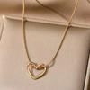 Gold Color Double Layered Long Tassel Chain Necklaces for Women Simple Metal Geometric Bead Choker Necklace Fashion Jewelry