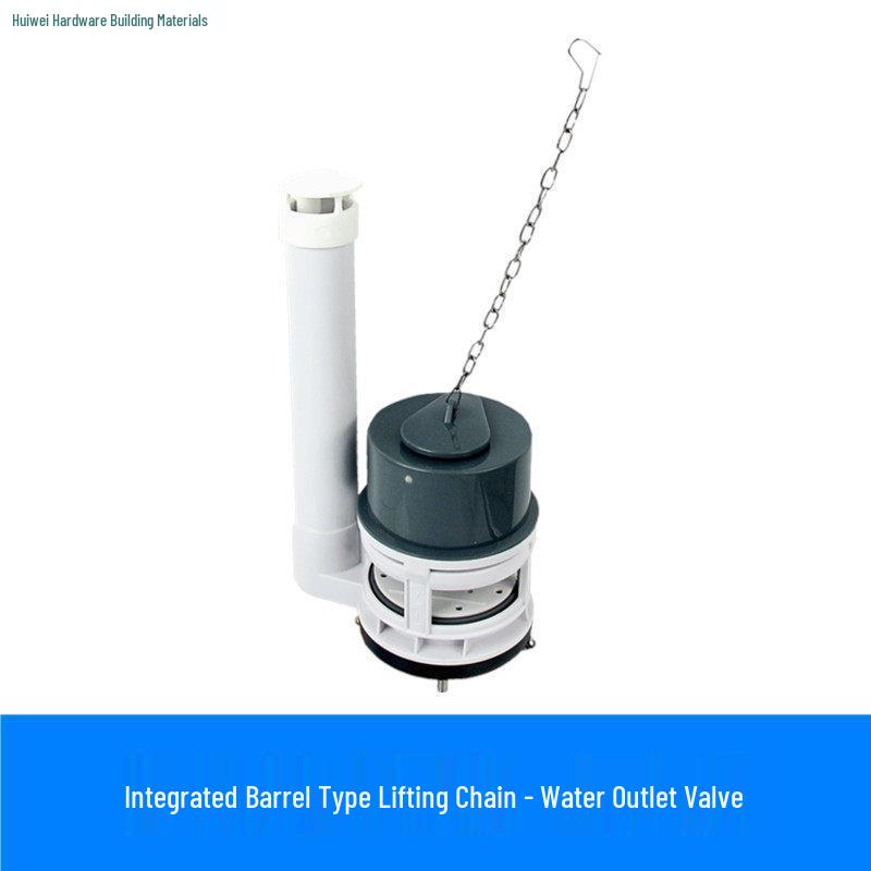 Vintage One-Piece Toilet with Side Flush Pull Chain and Valve Set