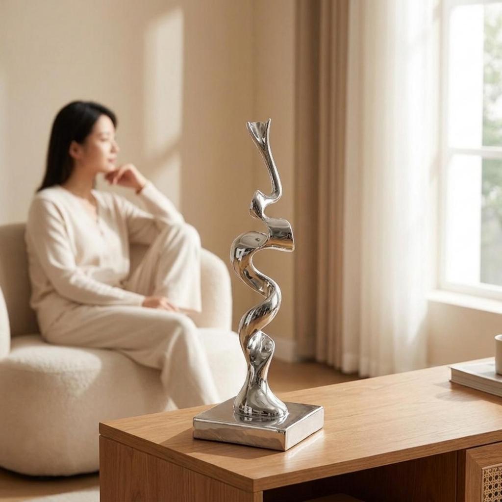 Abstract Sculpture Artistic Tabletop Ornament Elegant for Living Room, Bookshelf