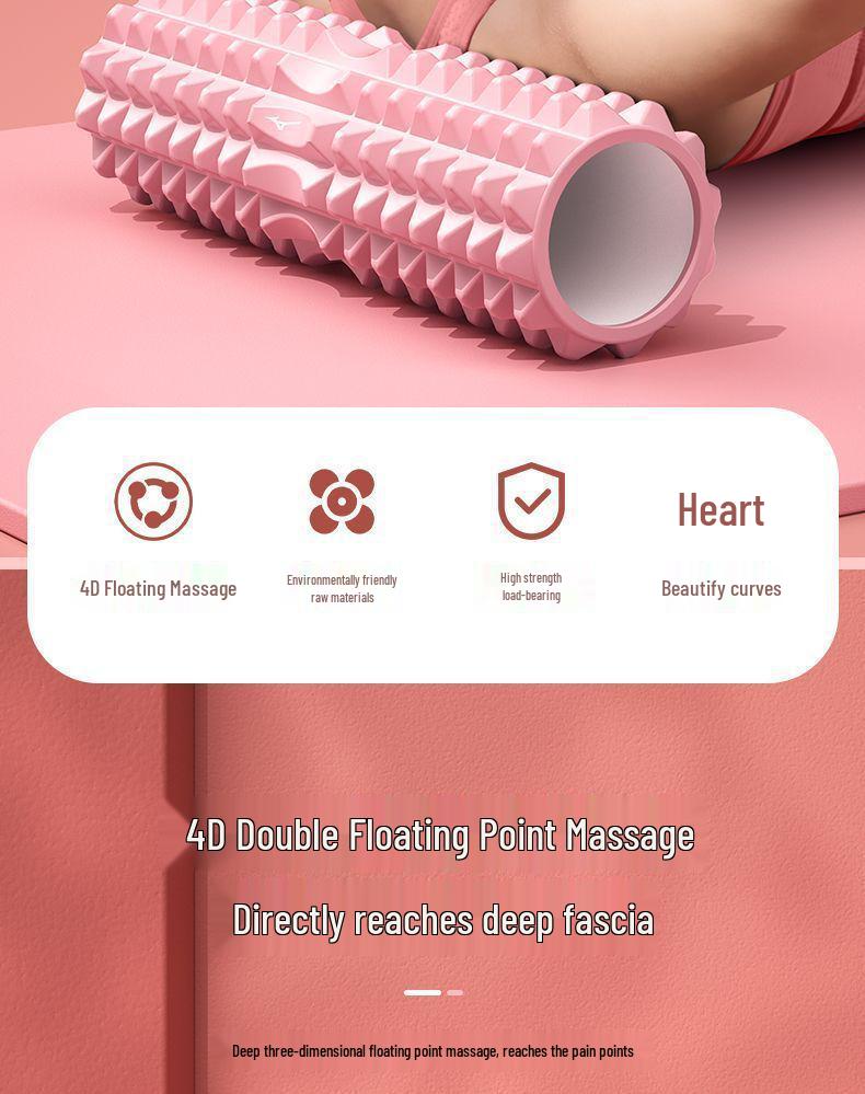 Beginners Foam Roller & Wolf Tooth Massage Stick for Muscle Relaxation, Non-Leg Slimming, and Fascia Fitness Yoga