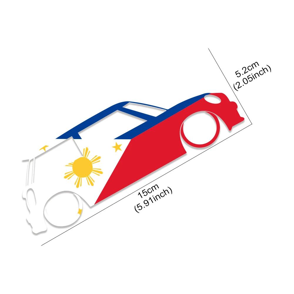 Car Sticker Creative Philippines Flag Stickers For MINI Cooper S R55 R56 R57 R60 F55 F56 F60 JCW Custom Vinyl Decoration Cover