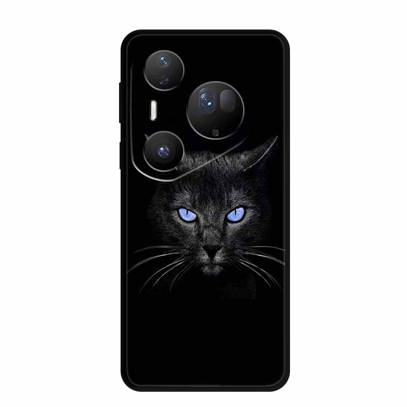 For Huawei Pura 80 Ultra 5G Case Wolf Tiger Lion Cat Black Silicone Soft Phone Case For Huawei Pura80 Ultra Back Cover Case Para