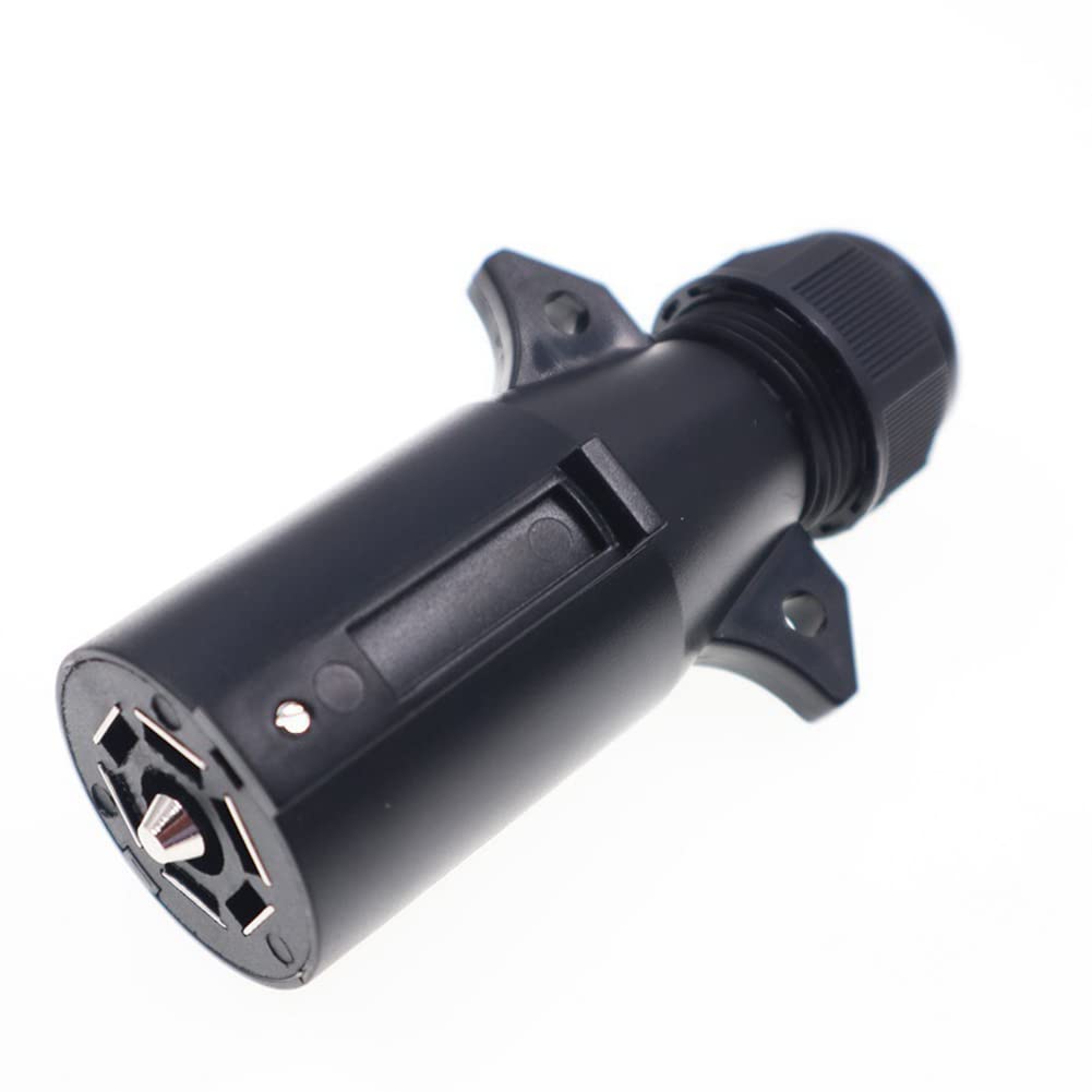 CRAKES RV 7 Pin Trailer Plug Trailer Plug Trailer Wiring Plug Removable 7 Way