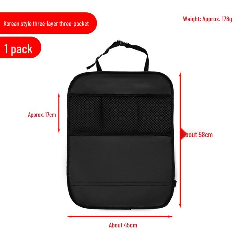 Universal Car Kick Mat with Storage - Rear Seat Protector for Children