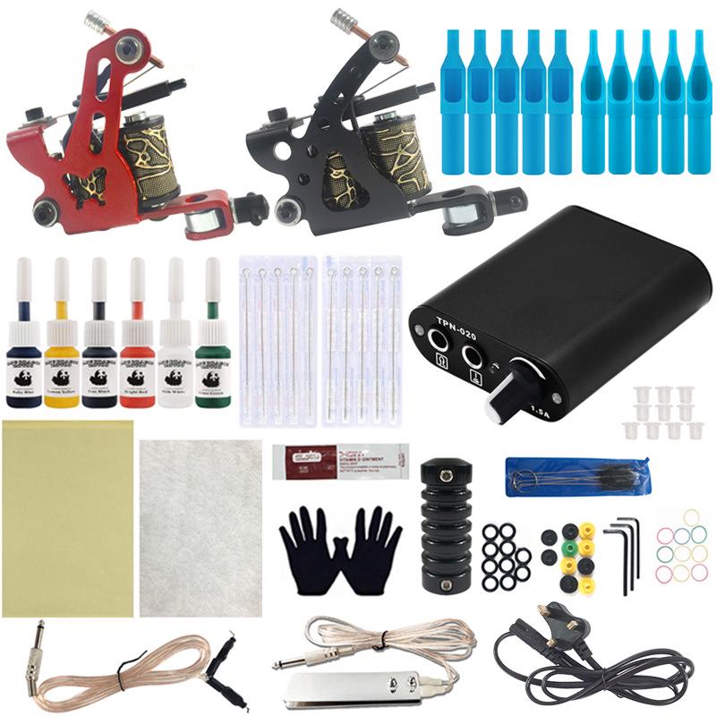 

Набор тату-машинок для начинающих Ou Liang Красный и Черный Tattoo Machine Set