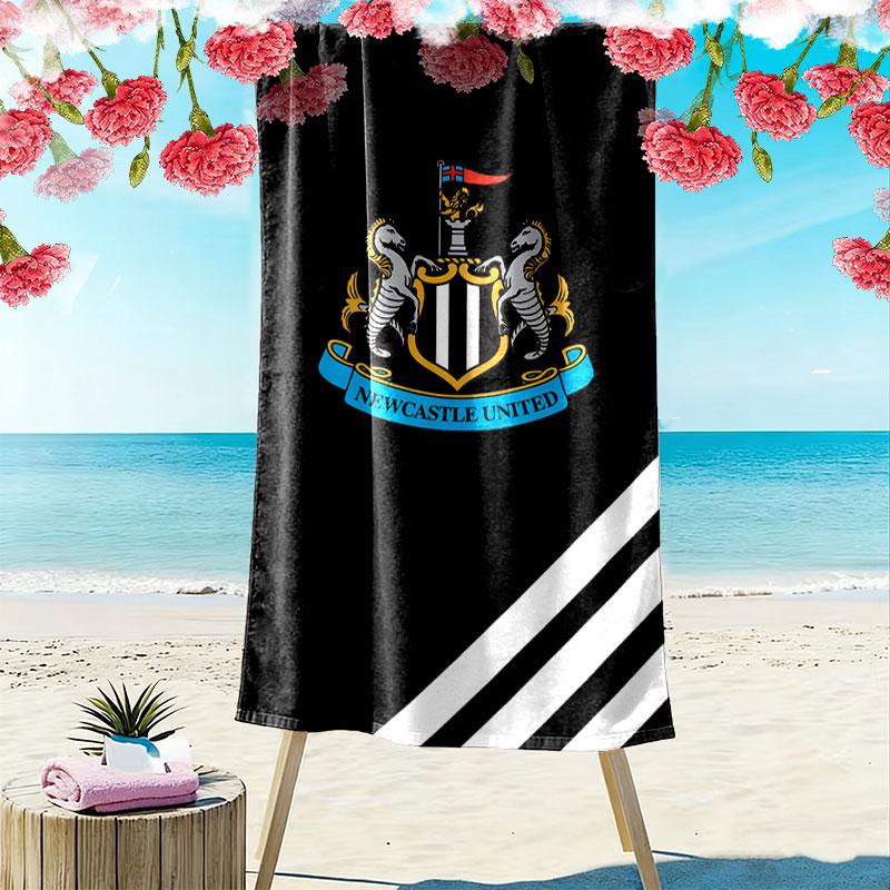 NUFC logo Print Beach Towel, Large Soft Quick Dry Towel for Beach Camping Swimming