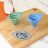Food Grade Silicone Material Funnel Foldable Portable Telescopic Funnel Drip-Proof Edge For Kitchen Use Filling Water Bottles