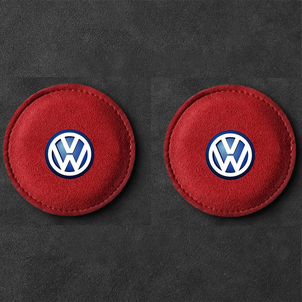For VOLKSWAGEN VW 2Pcs Anti-Slip Car Silicone Coaster For Volkswagen Vw Tiguan Jetta Mk6 Scirocco Polo Touran Golf Auto Interior