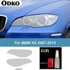2 Pièces Film Protecteur pour Phares de Voiture Vinyle Teinté Noir Fumée Wrap Autocollant TPU Transparent Pour BMW X5 E70 M 2006-2013 Accessoires