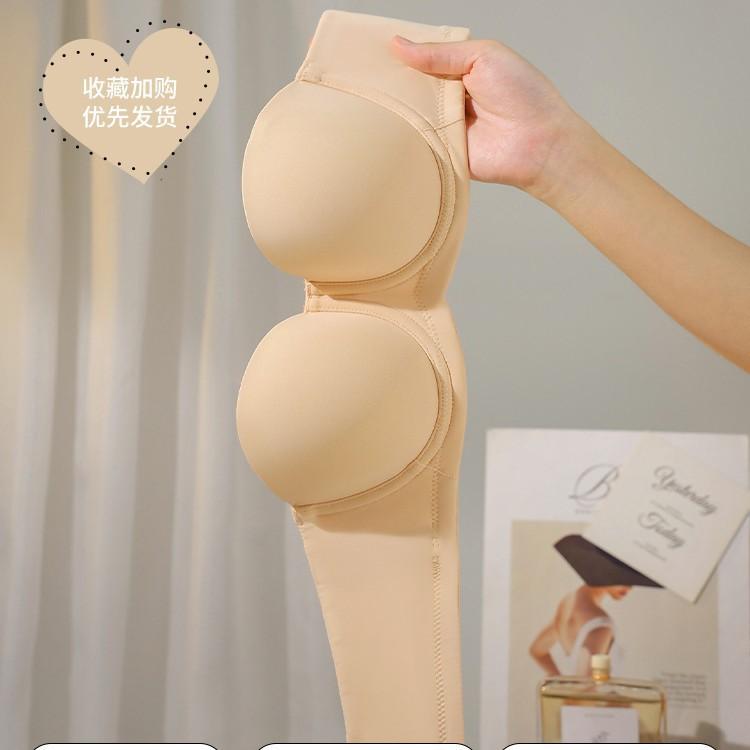 Half a cup large size strapless non-slip underwear women's big breasts show small thin anti-sagging invisible bra cover