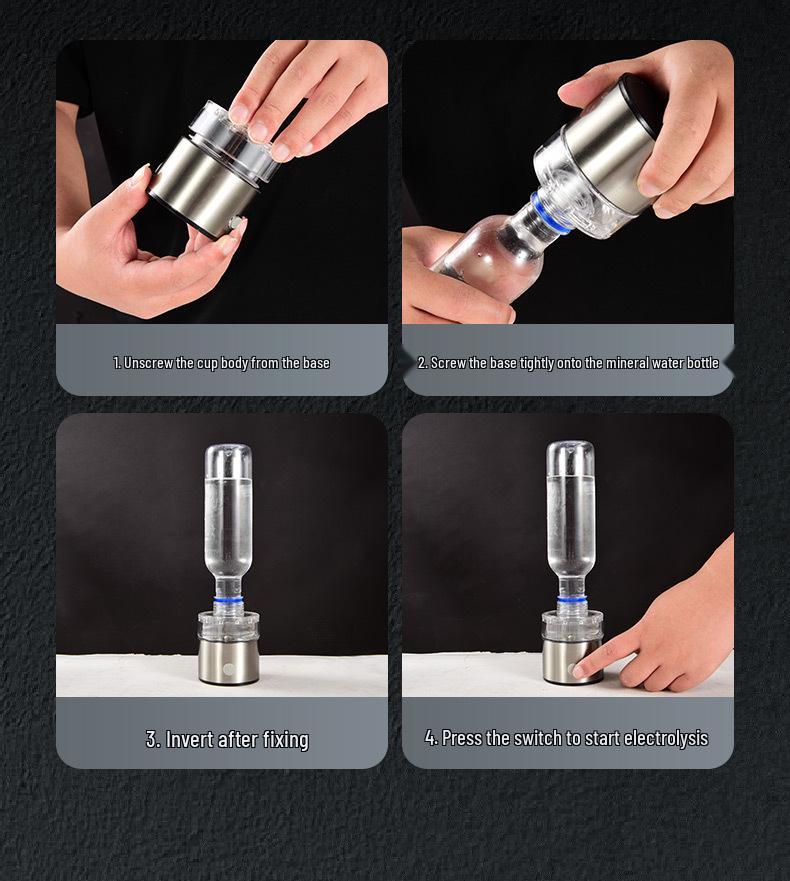 Intelligenter wasserstoffreicher inhalierbarer Wasserbecher mit elektrolytischer Funktion - Geschenkbox-Edition