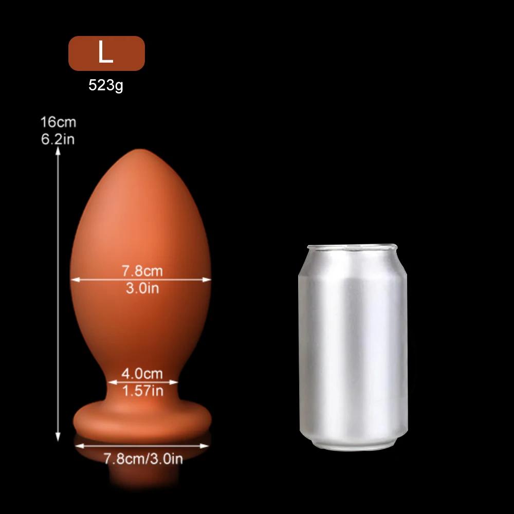 5 Size Huge Anal Plug Egg Butt Plug Sex Toys for Women Men Gay 18+ BDSM Prostate Massage Anal Dilation Soft Silicone Butplug