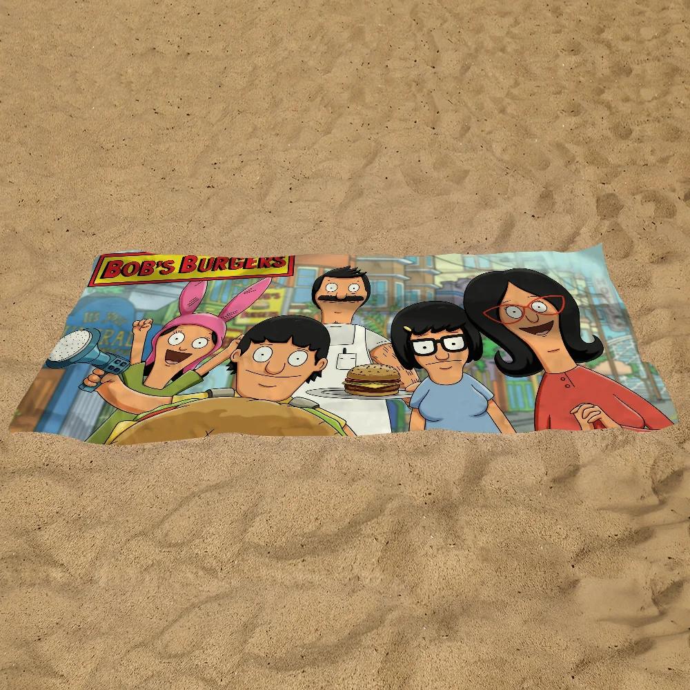 B-Bob'S Burgers Towel Pool Beach Towel Portable Quick Fast Dry Sand Outdoor Travel Swim Blanket Thin Mat Bath Towel