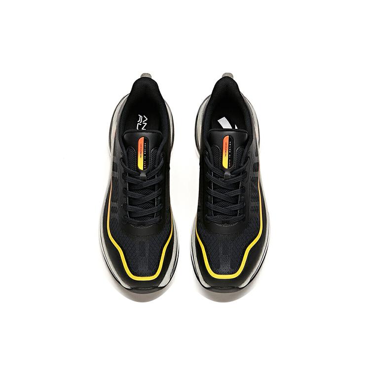 New Anta Cushioned Slip-Resistant Abrasion-Resistant Breathable Low-Top Running Shoes Men's Black White 912045500-4