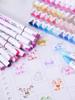 GuangNa 12/132 Colors Double Head Acrylic Painting Marker Straight Liquid Pype Acrylic Marker Pens Set Stationery,GN.8109