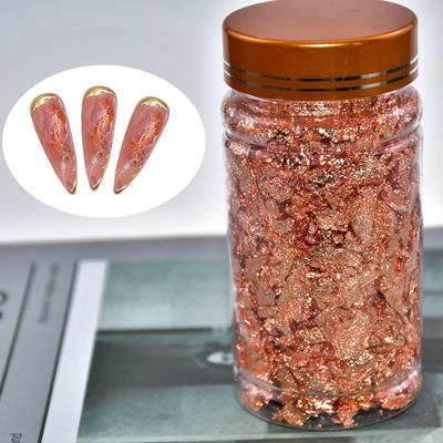1Bottle Gold Foil Silver Foil Copper Foil Decorated Manicure 2G Gold Foil Shards