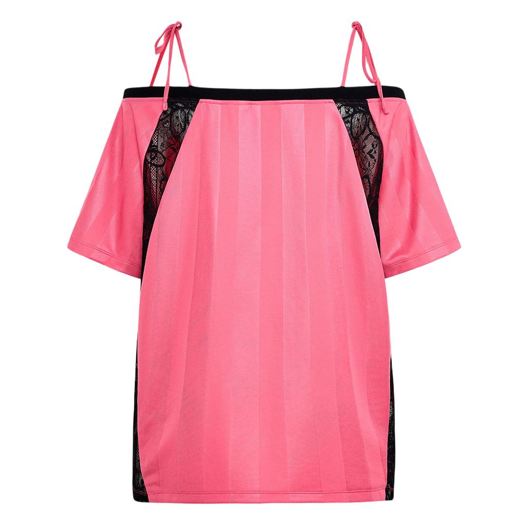 adidas Camiseta Original Confortável Macia Listrada Feminina tops KU4757